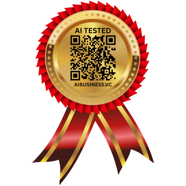 AI Tested badge with a QR code leading to the public registry