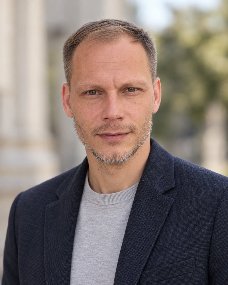 Sergey Karlov, who works as Serge Karloff, creator of the AI sci-fi series ARK-7